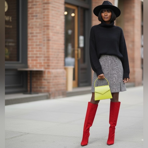 HILFIGER TWEED SKIRT - Picture 1 of 7